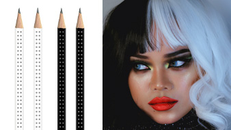 Style-Booster Weiß und Schwarz - Faber-Castell Bleistifte bedrucken