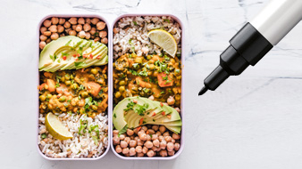 Edding hilft Foodies beim Beschriften der Meal Prep Boxen