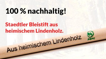 Ein Musterbeispiel für Nachhaltigkeit: Der Staedtler Bleistift natur aus heimischem Lindenholz