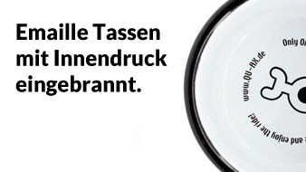 Emaille-Tassen mit Innendruck