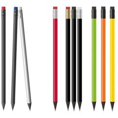 Bleistifte schwarz durchgefärbt