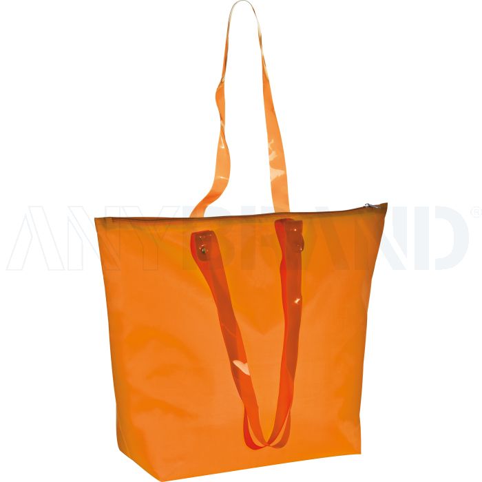 Kühl- und Strandtasche mit transparenten Henkeln bedrucken