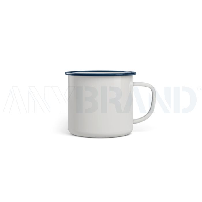 Emaille Kaffeetasse Classic Mini weiß 6 cm bedrucken