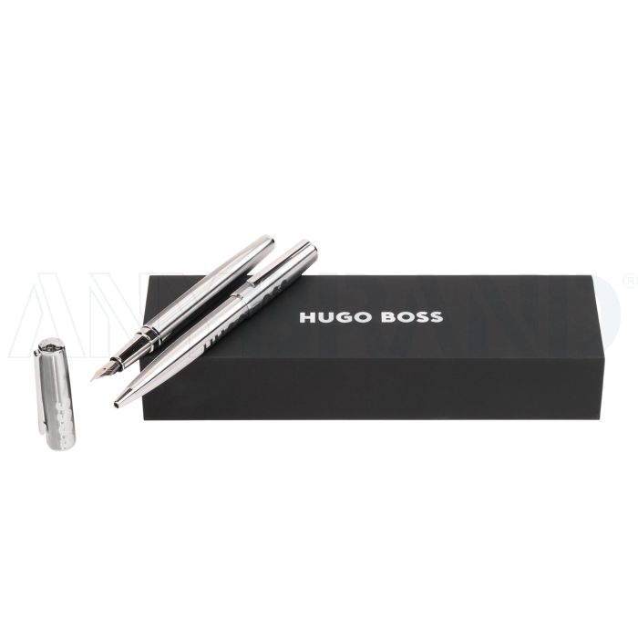 HUGO BOSS Set Label Chrome (kugelschreiber & füllfederhalter) bedrucken