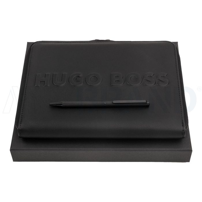 HUGO BOSS Set HUGO BOSS Black (kugelschreiber & A5 konferenzmappe) bedrucken