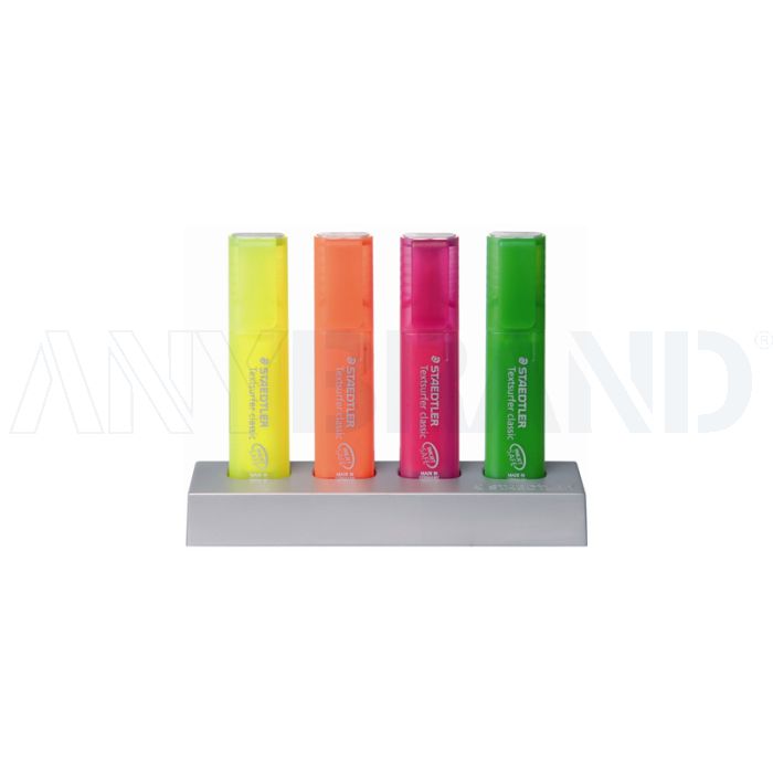 Staedtler Textsurfer Rainbow Colour Tischständer mit 4 Textmarkern bedrucken