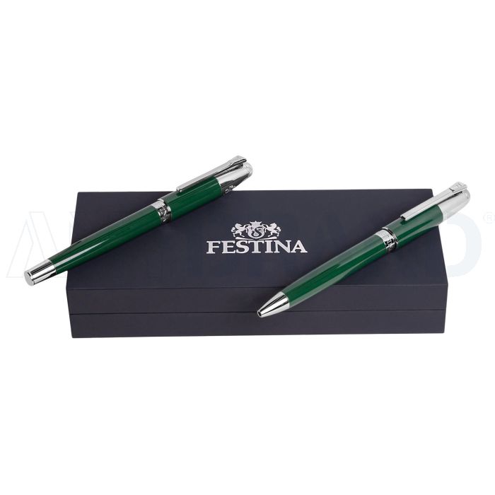 FESTINA Set Classicals Chrome Green (kugelschreiber & füllfederhalter) bedrucken