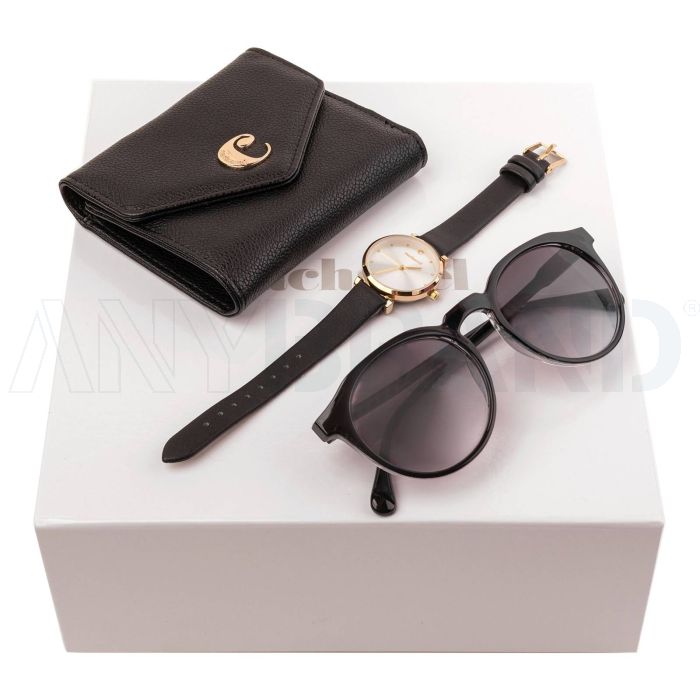Cacharel Set Cacharel Black (brieftasche, armbanduhr & sonnenbrille) bedrucken