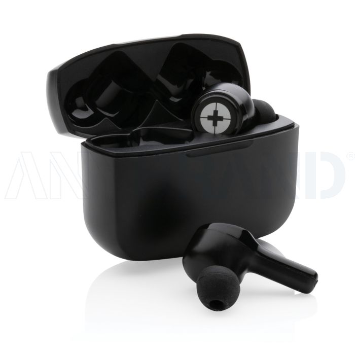 Swiss Peak ANC TWS-Ohrhörer aus RCS recyceltem Kunststoff bedrucken