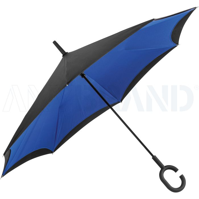 Umklappbarer Regenschirm aus 190T Pongee mit Griff zum Einhängen am Handgelenk bedrucken