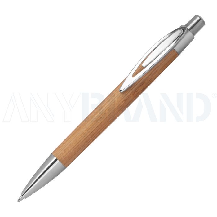 Kugelschreiber Bambus mit spitzem Clip bedrucken