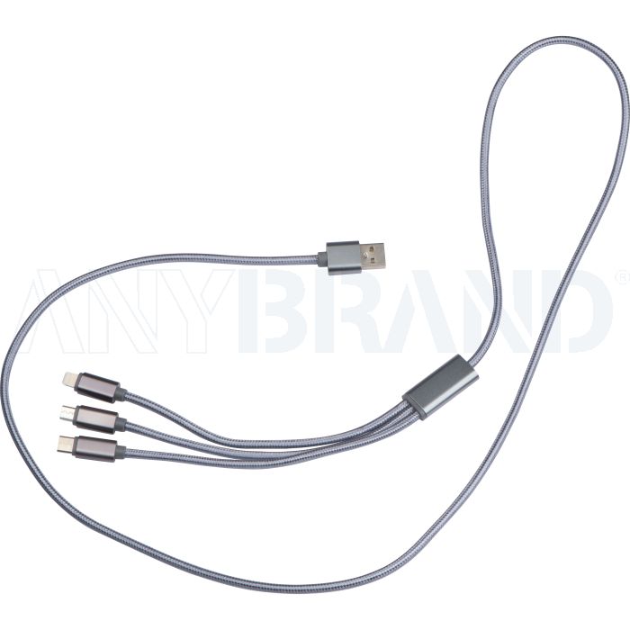 4in1 Extralanges Ladekabel, USB, Micro USB, C Type und IOS bedrucken