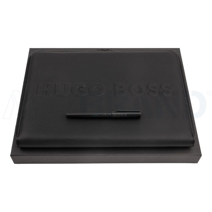 HUGO BOSS Set Label Black (füllfederhalter & A4 konferenzmappe) bedrucken