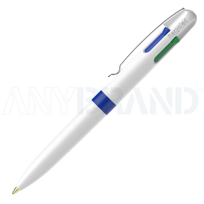 Schneider Take 4 Promo Vier-Schreibfarben Kugelschreiber weiß bedrucken