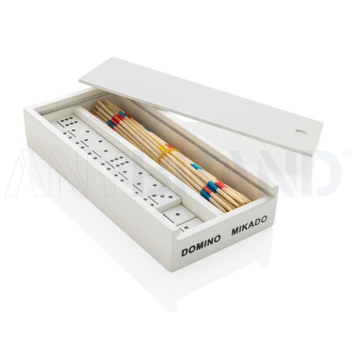 Deluxe Mikado/Domino Set in Holzbox bedrucken