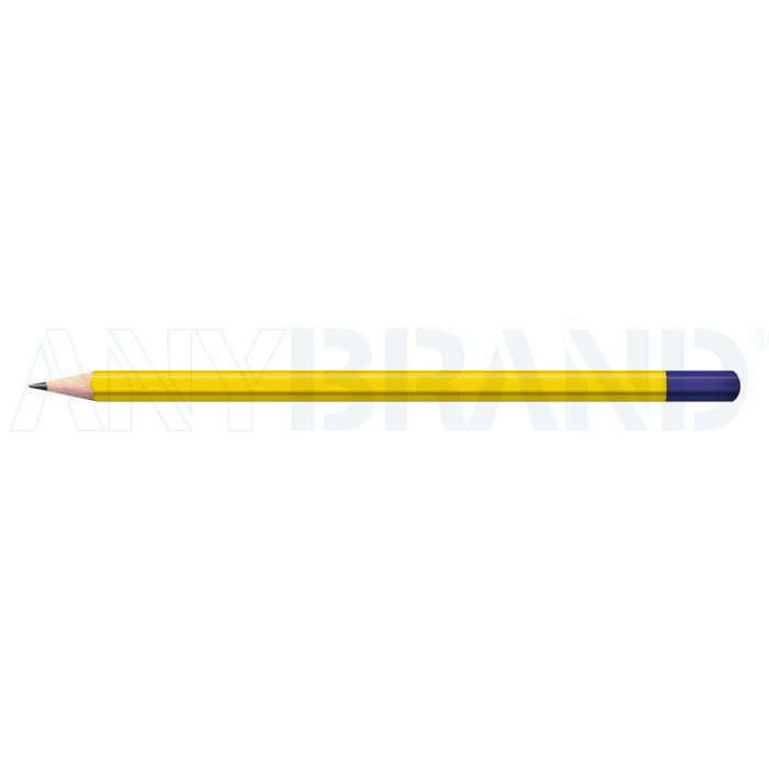 Staedtler Bleistift gelb mit farbiger Tauchkappe Sechskant (eckig) bedrucken