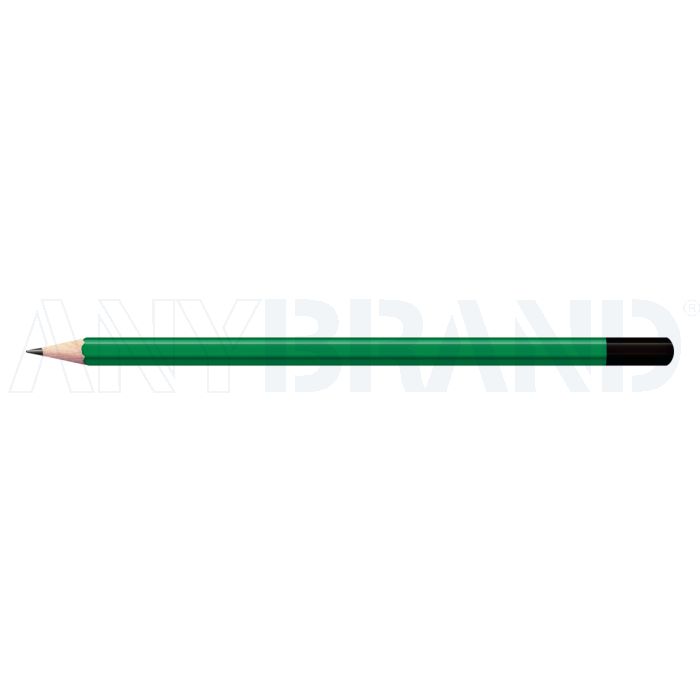 Staedtler Bleistift dunkelgrün mit farbiger Tauchkappe Sechskant (eckig) bedrucken