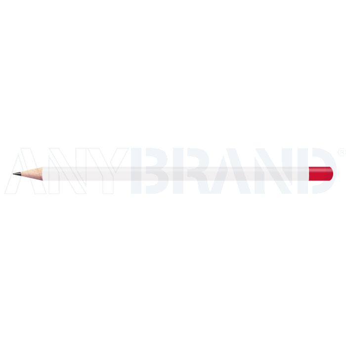 Staedtler Bleistift weiß mit farbiger Tauchkappe rund bedrucken
