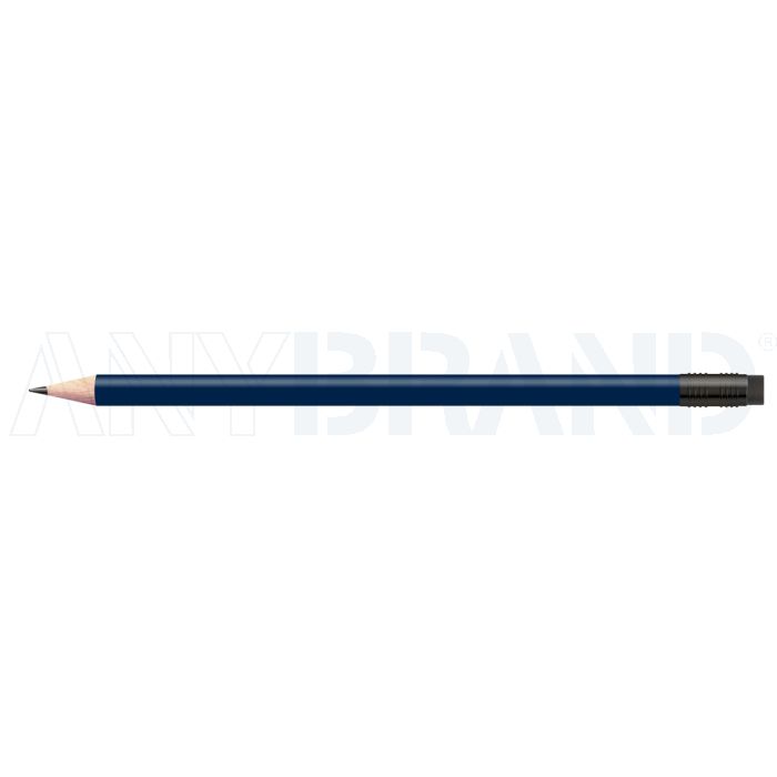 Staedtler Bleistift blau metallic, rund mit Zwinge und Radiertip bedrucken