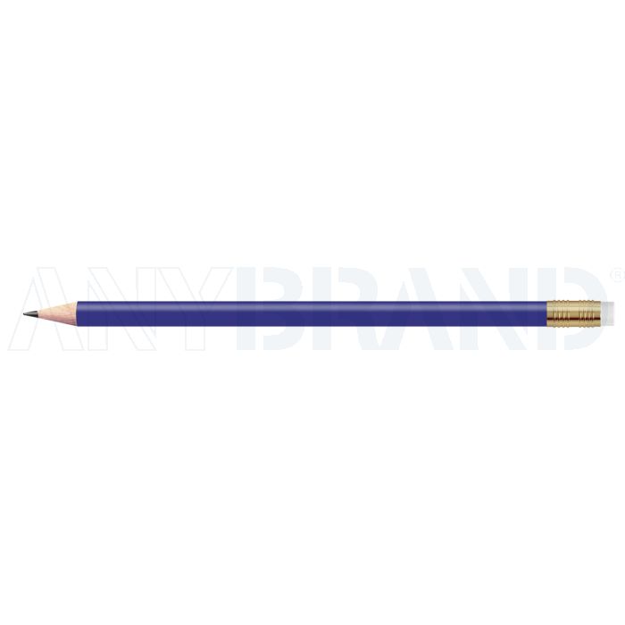 Staedtler Bleistift reflex blau, rund mit Zwinge und Radiertip bedrucken
