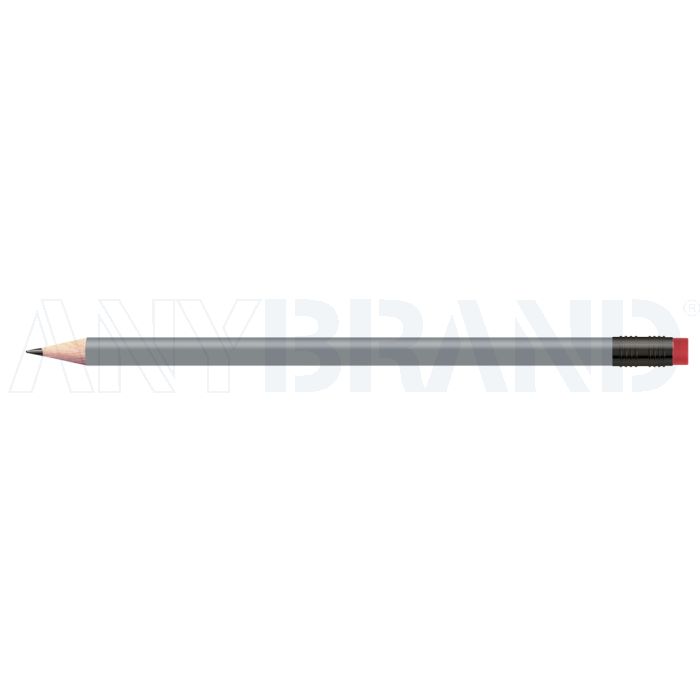 Staedtler Bleistift silber, rund mit Zwinge und Radiertip bedrucken