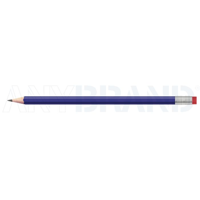 Staedtler Bleistift reflex blau, eckig mit Zwinge und Radiertip bedrucken