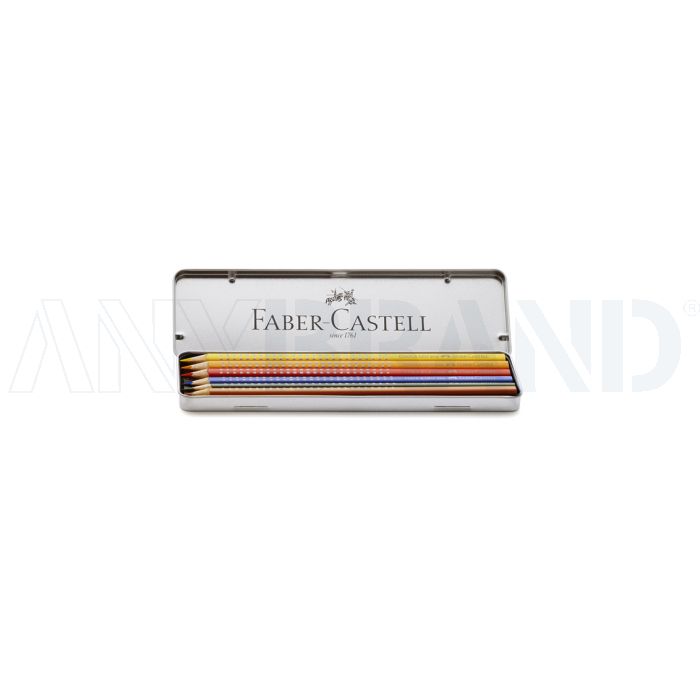 Faber-Castell 6 Colour GRIP im Metalletui bedrucken