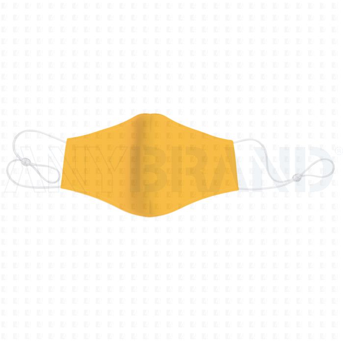 Mund-Nasen-Maske aus 100% Baumwolle, doppellagig gelb bedrucken