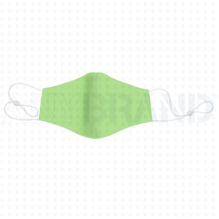 Mund-Nasen-Maske aus 100% Baumwolle, doppellagig hellgrün bedrucken