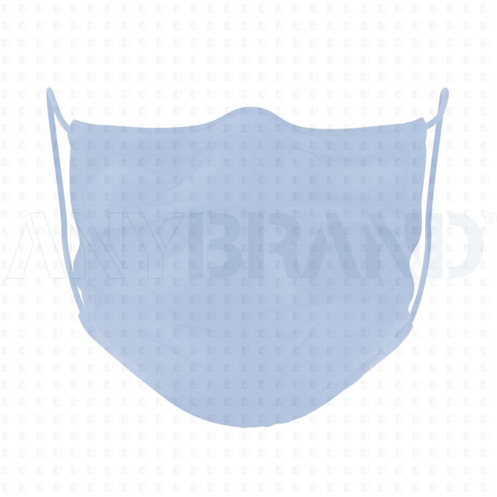 Mund-Nasen-Maske aus Baumwolle hellblau bedrucken