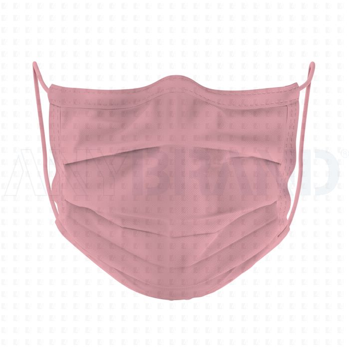 Mund-Nasen-Maske aus Baumwolle rosa bedrucken