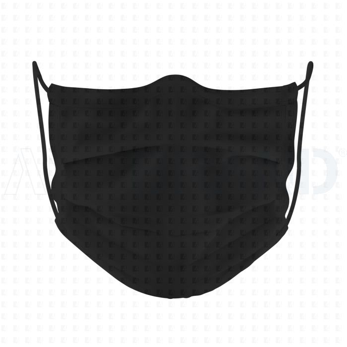 Mund-Nasen-Maske aus Baumwolle schwarz bedrucken