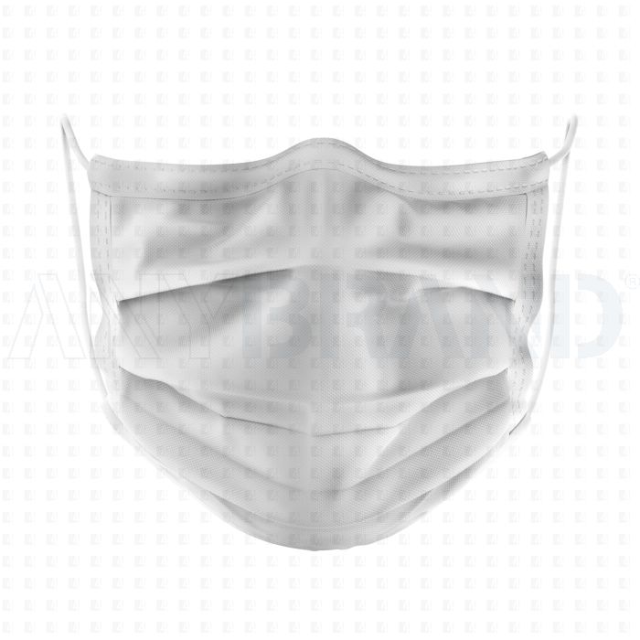 Mund-Nasen-Maske aus klinischer Baumwolle weiß bedrucken