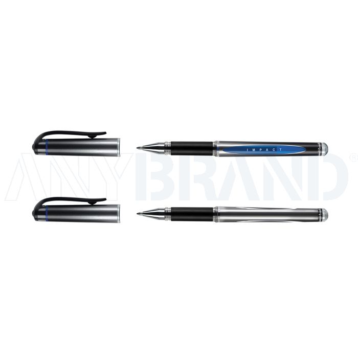Uni-ball Gelroller Signo Impact – Gelschreiber Mit Gummiertem Griff, 0,6 Mm, 6er Pack In Blau