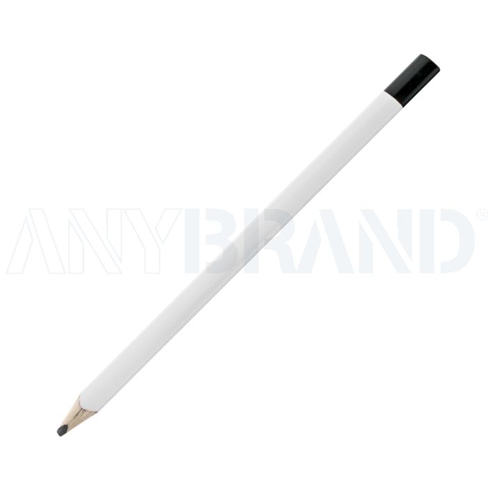 3-Kant-Bleistift in weiß – der Allrounder der Baustifte in weiß bedrucken