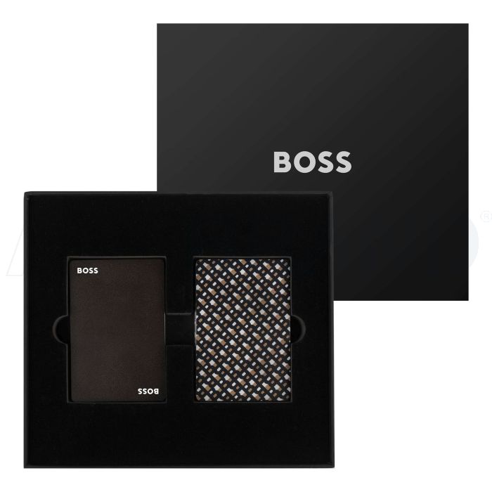 HUGO BOSS Spielkarten 2 Decks Iconic Black bedrucken