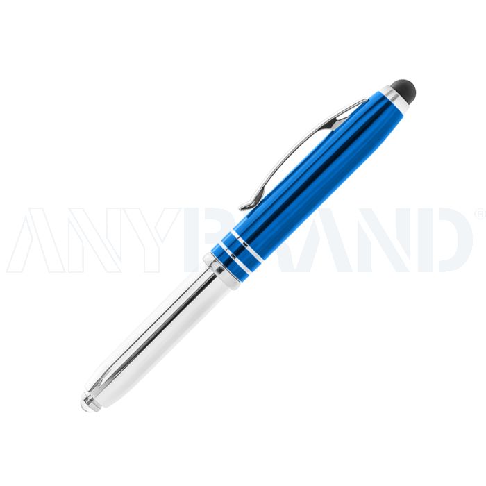 3-Funktionen Kugelschreiber Sky mit Taschenlampe und Stylus bedrucken