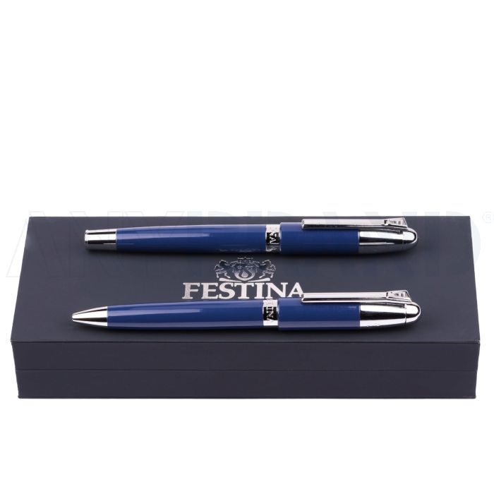 FESTINA Set Classicals Chrome Blue (kugelschreiber & füllfederhalter) bedrucken