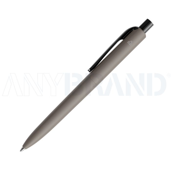 Prodir DS8 PNN Regeneration Pen Push Kugelschreiber braun Fango mit farbigem Clip polished bedrucken