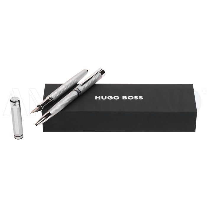 HUGO BOSS Set Filament Chrome (kugelschreiber & füllfederhalter) bedrucken