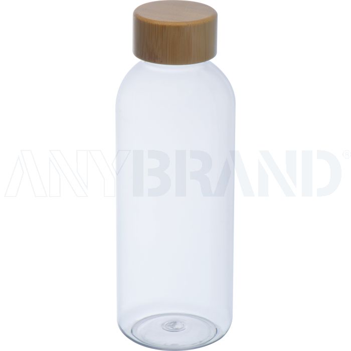 PET Trinkflasche mit Bambusdeckel, 600ml bedrucken