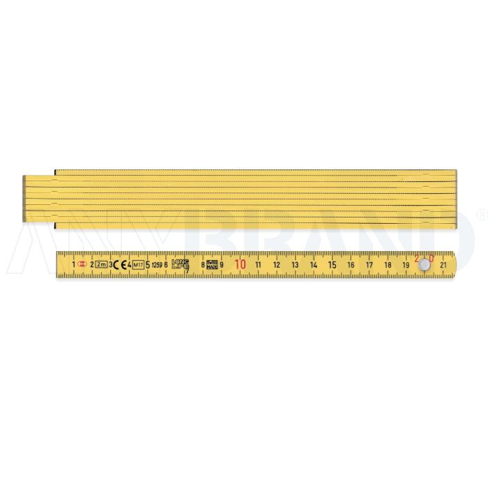 LongLife Plus Zollstock gelb aus Kunststoff (2m) bedrucken