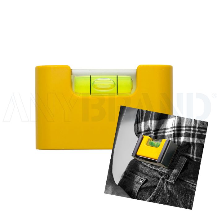 Stabila Wasserwaage Pocket Pro Magnetic (mit Gürtelclip) gelb (67 mm)  bedrucken