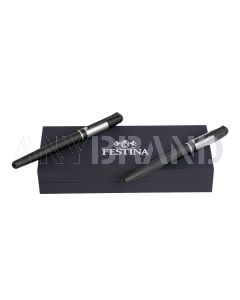 FESTINA Set Classicals Black Edition Silver (kugelschreiber & tintenroller)
