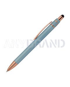 Spinner Metall Kugelschreiber mit Stylus blue