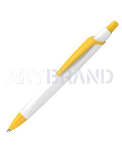 Schneider Reco Basic Kugelschreiber weiß / gelb