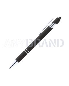 Alpha Soft Touch Kugelschreiber mit Stylus schwarz