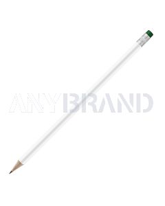 Bleistift rund weiß mit Radierer, FSC neon_green