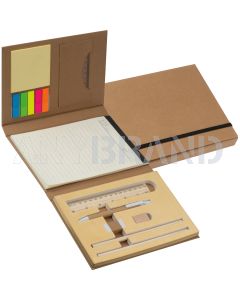 Schreibmappe mit Lineal, Schreibblock und Haftmarkern