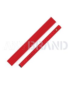 Zollstock AB410 aus Holz 2m rot mit Anfangsgliedern in weiß